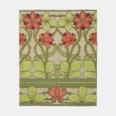 Frieze Border Art Nouveau Floral Fleecedecke (Vorderseite)