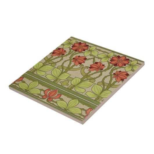 Frieze Border Art Nouveau Floral Fliese (Seite)