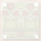 Frieze Border Art Nouveau Floral Glasuntersetzer (Rückseite)