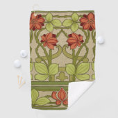 Frieze Border Art Nouveau Floral Golfhandtuch (Insitu)