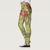 Frieze Border Art Nouveau Floral Leggings (Links)