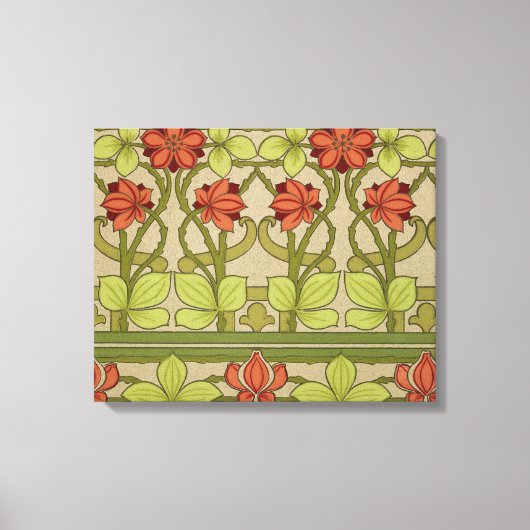 Frieze Border Art Nouveau Floral Leinwanddruck (Vorderseite)