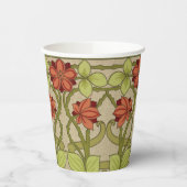 Frieze Border Art Nouveau Floral Pappbecher (Links)