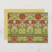 Frieze Border Art Nouveau Floral Postkarte (Vorne/Hinten)