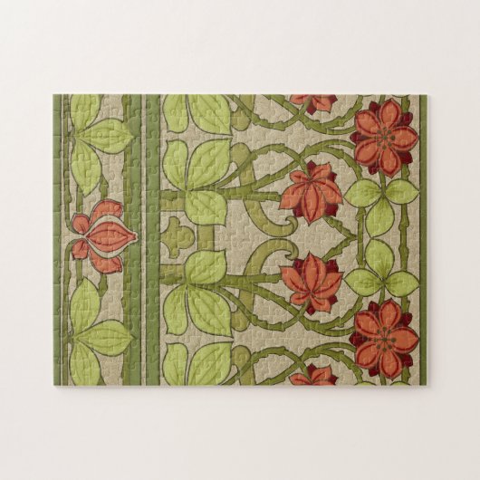 Frieze Border Art Nouveau Floral Puzzle (Horizontal)