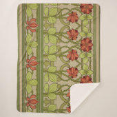Frieze Border Art Nouveau Floral Sherpadecke (Vorderseite)