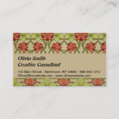 Frieze Border Art Nouveau Floral Visitenkarte (Vorderseite)