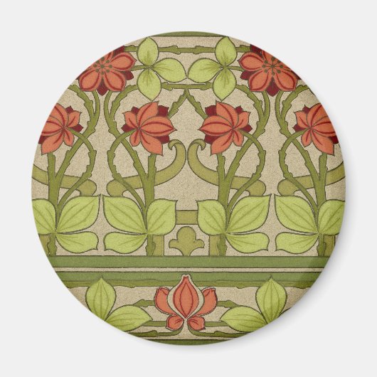 Frieze Border Art Nouveau Wallpaper Magnet (Vorne)