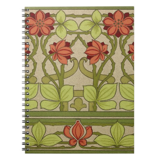 Frieze Border Art Nouveau Wallpaper Notizblock (Vorderseite)