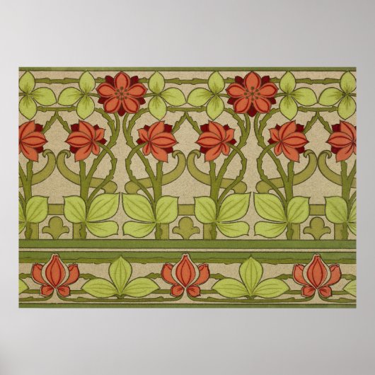 Frieze Border Art Nouveau Wallpaper Poster (Vorne)