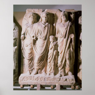 Frieze Detail mit Kaiser Hadrian Poster