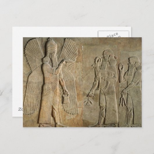 Frieze mit Flügelgeist Postkarte (Vorne/Hinten)