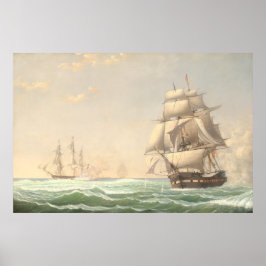 Frigate President von Fitz Henry Lane Fine Art Pos Poster