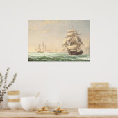 Frigate President von Fitz Henry Lane Fine Art Pos Poster (Küche)