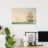 Frigate President von Fitz Henry Lane Fine Art Pos Poster (Heimbüro)