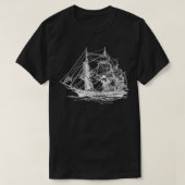 Frigate Segelschiff T-Shirt (Design vorne)