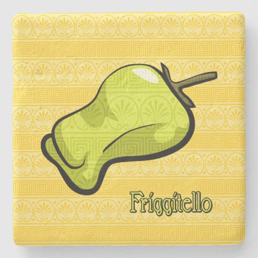 Friggitello Chili Pepper Stone Untersetzer (Vorderseite)