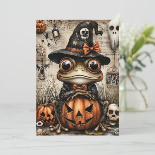 Fright & Delight Halloween Feiertagskarte (Stehend Vorderseite)