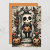 Fright & Delight Halloween Feiertagskarte (Vorne/Hinten)