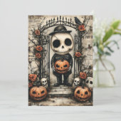 Fright & Delight Halloween Feiertagskarte (Stehend Vorderseite)