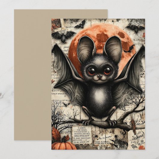 Fright & Delight Halloween Feiertagskarte (Vorne/Hinten)