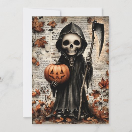 Fright & Delight Halloween Feiertagskarte (Vorderseite)