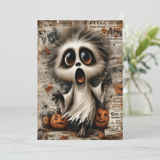 Fright & Delight Halloween Feiertagskarte (Stehend Vorderseite)