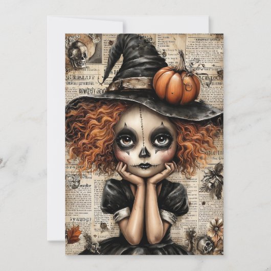 Fright & Delight Halloween Feiertagskarte (Vorderseite)