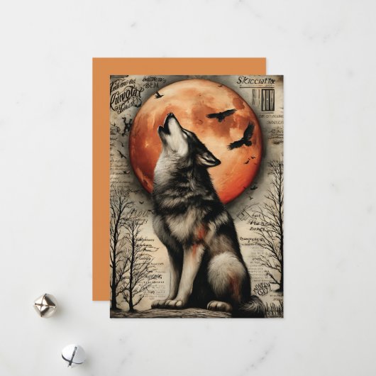 Fright & Delight Halloween Feiertagskarte (Vorderseite/Rückseite Beispiel)