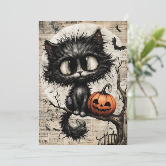 Fright & Delight Halloween Feiertagskarte (Stehend Vorderseite)