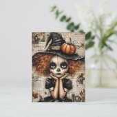 Fright & Delight Halloween Feiertagspostkarte (Stehend Vorderseite)