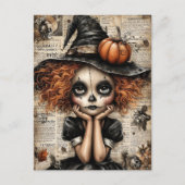Fright & Delight Halloween Feiertagspostkarte (Vorderseite)