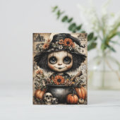 Fright & Delight Halloween Feiertagspostkarte (Stehend Vorderseite)