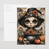 Fright & Delight Halloween Feiertagspostkarte (Vorne/Hinten)