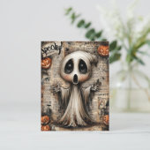 Fright & Delight Halloween Feiertagspostkarte (Stehend Vorderseite)