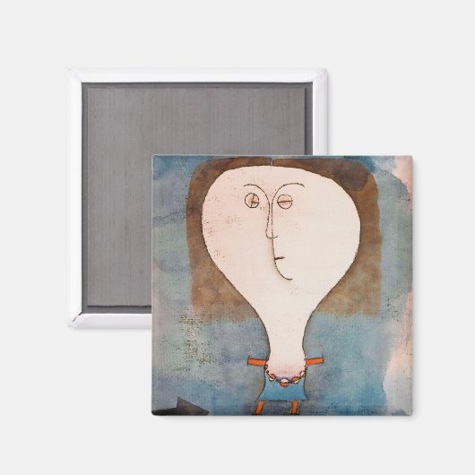 Fright eines Mädchens, Klee Magnet (Vorderseite/Rückseite)