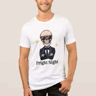 Fright Night - Elegantes Spooky Skeleton Halloween Tri-Blend Shirt