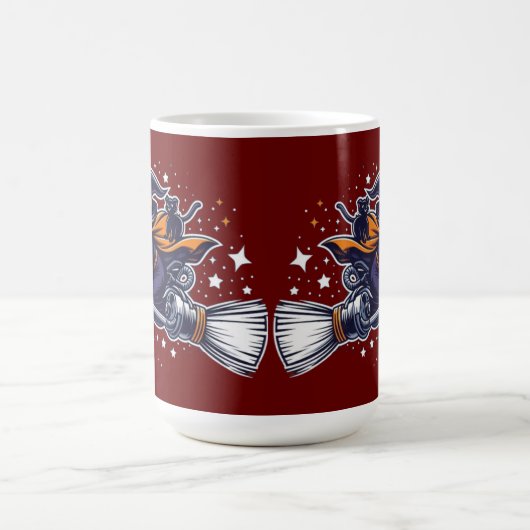 Fright Night Flight: Das echy Halloween der Hexe Kaffeetasse (Mittel)