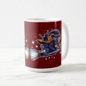 Fright Night Flight: Das echy Halloween der Hexe Kaffeetasse (VorderseiteRechts)