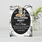 Fright Night Fun — Halloween-Party Einladung (Stehend Vorderseite)