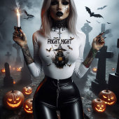 Fright Night Halloween Hexe Tri-Blend Shirt