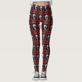 Fright Night Skelton Skulll Halloween Leggings (Vorderseite)