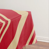 "Fright Night Stripes" Blütenrot/Creme Tischdecke (Beispiel)