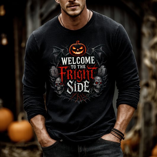 Fright Side Halloween Tri-Blend Shirt