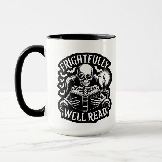 Frightfully Well Read Candlelight Skeleton Tasse (Links)