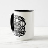 Frightfully Well Read Candlelight Skeleton Tasse (Vorderseite Links)