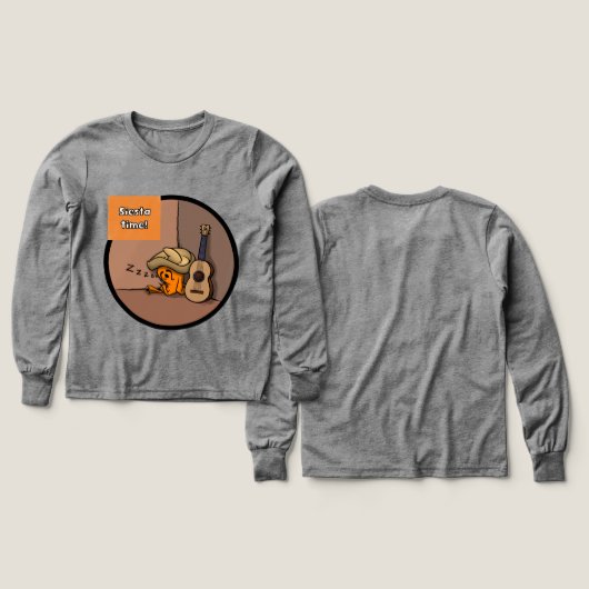 Frijole Frog Siesta Girl's LS Shirt (Design Vorder- & Rückseite)