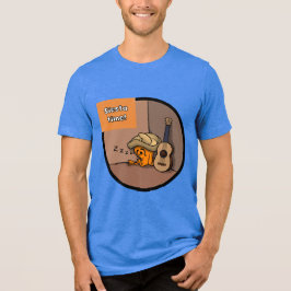 Frijole Frog Siesta Herren Blaues T-Shirt Tri-Blend Shirt