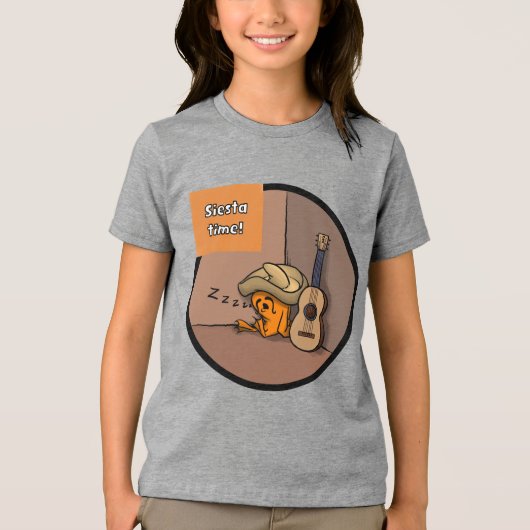 Frijole Frog Siesta Kid's T-Shirt Tri-Blend Shirt (Vorderseite)