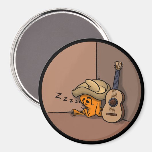 Frijole Frog Siesta Magnet (Vorderseite/Rückseite)